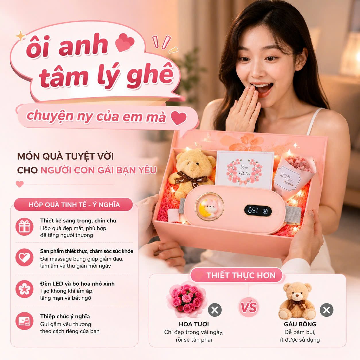 Đai chườm ấm Windky - thiết kế nữ tính
